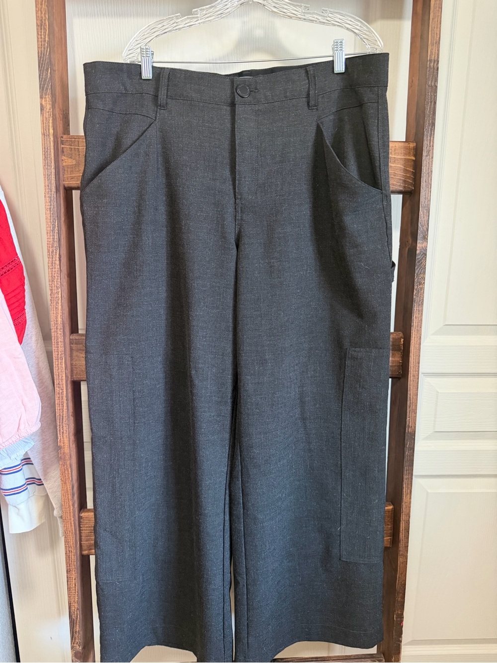 Wit & Wisdom Black Trousers with Neon Yellow Accent